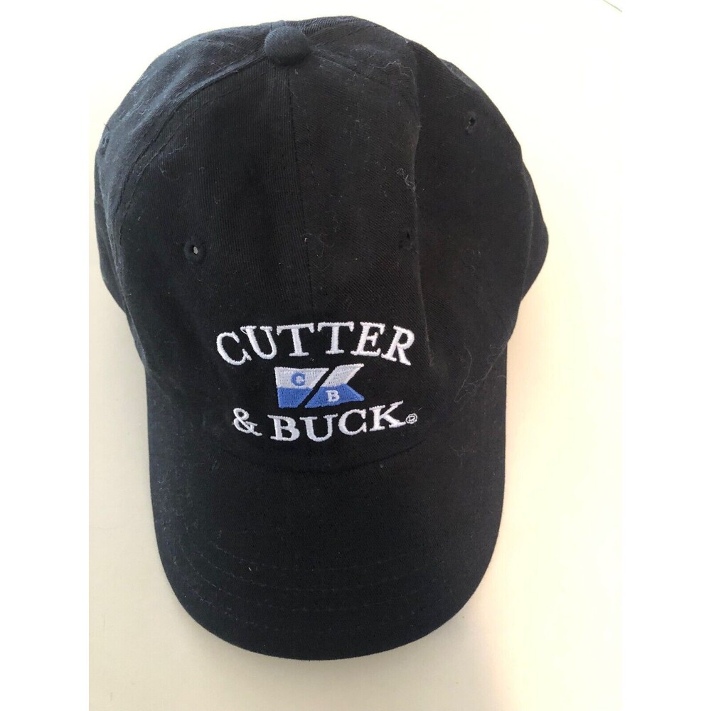 Cutter and Buck - Sea & Mtns‎ Meet - Black Adjustable 100% Cotton Baseball Cap
